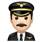 Émoji 👨🏻‍✈️ Pilote Homme : Peau Claire sur Apple iOS 14.2.