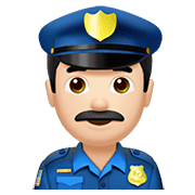👮🏻‍♂️ Emoji Agente De Policía Hombre: Tono De Piel Claro en Apple iOS 14.2.