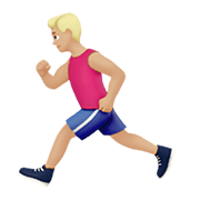 🏃🏼‍♂️ Emoji Hombre Corriendo: Tono De Piel Claro Medio en Apple iOS 14.2.