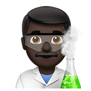 Emoji 👨🏿‍🔬 Scienziato: Carnagione Scura su Apple iOS 14.2.