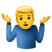 Emoji 🤷‍♂️ Uomo Che Scrolla Le Spalle su Apple iOS 14.2.