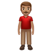 Emoji 🧍🏽‍♂️ Uomo In Piedi: Carnagione Olivastra su Apple iOS 14.2.