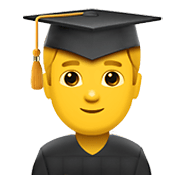 👨‍🎓 Emoji Estudiante Hombre en Apple iOS 14.2.
