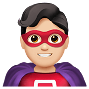 🦸🏻‍♂️ Emoji Superhéroe: Tono De Piel Claro en Apple iOS 14.2.