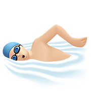 🏊🏻‍♂️ Emoji Homem Nadando: Pele Clara na Apple iOS 14.2.