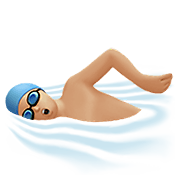 Emoji 🏊🏼‍♂️ Nuotatore: Carnagione Abbastanza Chiara su Apple iOS 14.2.