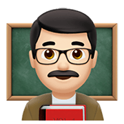 Emoji 👨🏻‍🏫 Professore: Carnagione Chiara su Apple iOS 14.2.