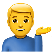 Emoji 💁‍♂️ Uomo Con Suggerimento su Apple iOS 14.2.
