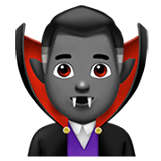 🧛🏾‍♂️ Emoji männlicher Vampir: mitteldunkle Hautfarbe Apple iOS 14.2.