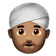 Émoji 👳🏽‍♂️ Homme En Turban : Peau Légèrement Mate sur Apple iOS 14.2.