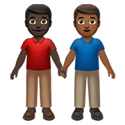 Émoji 👨🏿‍🤝‍👨🏾 Deux Hommes Se Tenant La Main : Peau Foncée Et Peau Mate sur Apple iOS 14.2.