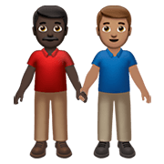 Emoji 👨🏿‍🤝‍👨🏽 Due Uomini Che Si Tengono Per Mano: Carnagione Scura E Carnagione Olivastra su Apple iOS 14.2.
