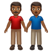 Émoji 👬🏾 Deux Hommes Se Tenant La Main : Peau Mate sur Apple iOS 14.2.