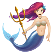 Emoji 🧜🏻‍♀️ Sirena Donna: Carnagione Chiara su Apple iOS 14.2.
