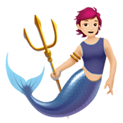 Emoji 🧜🏻 Sirena: Carnagione Chiara su Apple iOS 14.2.