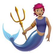 Emoji 🧜🏽 Sirena: Carnagione Olivastra su Apple iOS 14.2.