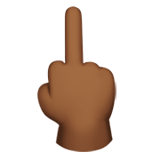 🖕🏾 Emoji Mittelfinger: mitteldunkle Hautfarbe Apple iOS 14.2.