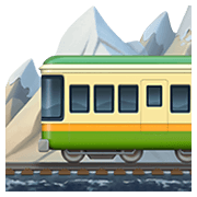 🚞 Emoji Estrada De Ferro Na Montanha na Apple iOS 14.2.