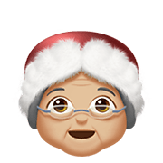Émoji 🤶🏼 Mère Noël : Peau Moyennement Claire sur Apple iOS 14.2.
