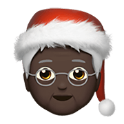 Émoji 🧑🏿‍🎄 Santa : Peau Foncée sur Apple iOS 14.2.