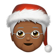 🧑🏾‍🎄 Emoji Mx Claus: Tono De Piel Oscuro Medio en Apple iOS 14.2.