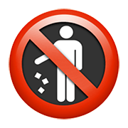 🚯 Emoji Proibido Jogar Lixo No Chão na Apple iOS 14.2.