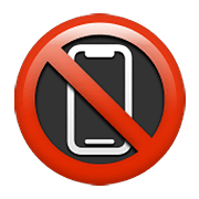 Emoji 📵 Simbolo Che Vieta L’utilizzo Dei Telefoni Cellulari su Apple iOS 14.2.