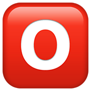 🅾️ Emoji Großbuchstabe O in rotem Quadrat Apple iOS 14.2.