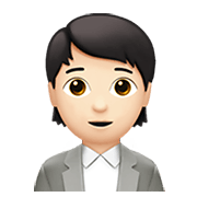🧑🏻‍💼 Emoji Oficinista Hombre: Tono De Piel Claro en Apple iOS 14.2.
