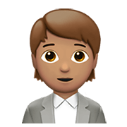 🧑🏽‍💼 Emoji Oficinista Hombre: Tono De Piel Medio en Apple iOS 14.2.