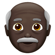 Emoji 👴🏿 Uomo Anziano: Carnagione Scura su Apple iOS 14.2.