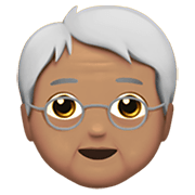 Emoji 🧓🏽 Adulto Anziano: Carnagione Olivastra su Apple iOS 14.2.