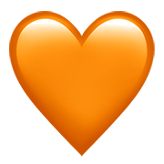 🧡 Emoji Corazón Naranja en Apple iOS 14.2.