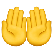 Emoji 🤲 Mani Unite In Alto su Apple iOS 14.2.