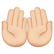 Emoji 🤲🏻 Mani Unite In Alto: Carnagione Chiara su Apple iOS 14.2.