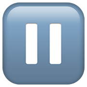Emoji ⏸️ Pulsante Pausa su Apple iOS 14.2.