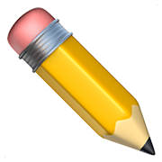 Émoji ✏️ Crayon sur Apple iOS 14.2.