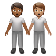 🧑🏾‍🤝‍🧑🏽 Emoji sich an den Händen haltende Personen: mitteldunkle Hautfarbe, mittlere Hautfarbe Apple iOS 14.2.