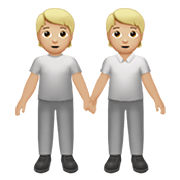 Émoji 🧑🏼‍🤝‍🧑🏼 Deux Personnes Se Tenant La Main : Peau Moyennement Claire sur Apple iOS 14.2.