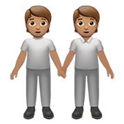 🧑🏽‍🤝‍🧑🏽 Emoji Dos Personas Dándose La Mano: Tono De Piel Medio en Apple iOS 14.2.