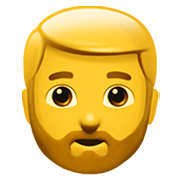 Emoji 🧔 Uomo Con La Barba su Apple iOS 14.2.