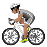 Émoji 🚴🏽 Cycliste : Peau Légèrement Mate sur Apple iOS 14.2.