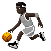 ⛹🏿 Emoji Person mit Ball: dunkle Hautfarbe Apple iOS 14.2.