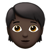 🧑🏿 Emoji Erwachsener: dunkle Hautfarbe Apple iOS 14.2.