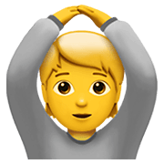 🙆 Emoji Person mit Händen auf dem Kopf Apple iOS 14.2.