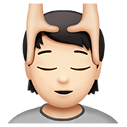 💆🏻 Emoji Person, die eine Kopfmassage bekommt: helle Hautfarbe Apple iOS 14.2.