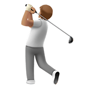 🏌🏽 Emoji Golfer(in): mittlere Hautfarbe Apple iOS 14.2.