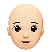 🧑🏻‍🦲 Emoji Pessoa: Pele Clara E Careca na Apple iOS 14.2.