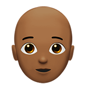 🧑🏾‍🦲 Emoji Pessoa: Pele Morena Escura E Careca na Apple iOS 14.2.