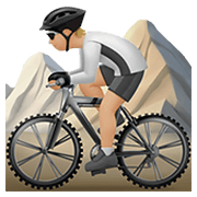 Emoji 🚵🏼 Ciclista Di Mountain Bike: Carnagione Abbastanza Chiara su Apple iOS 14.2.